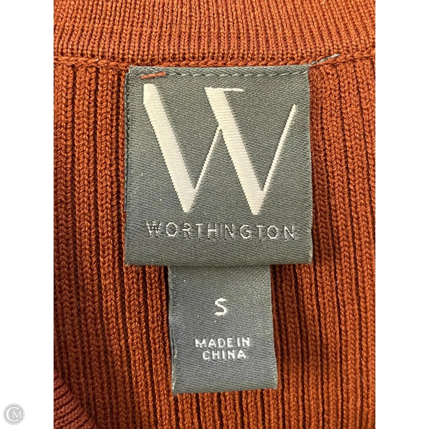 Top Long Sleeve By Worthington In Orange, Size: S