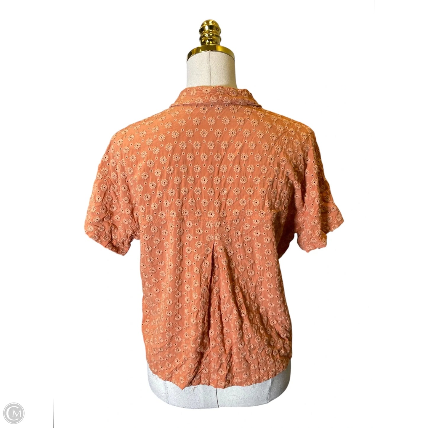 Top Short Sleeve By Madewell In Orange, Size: S