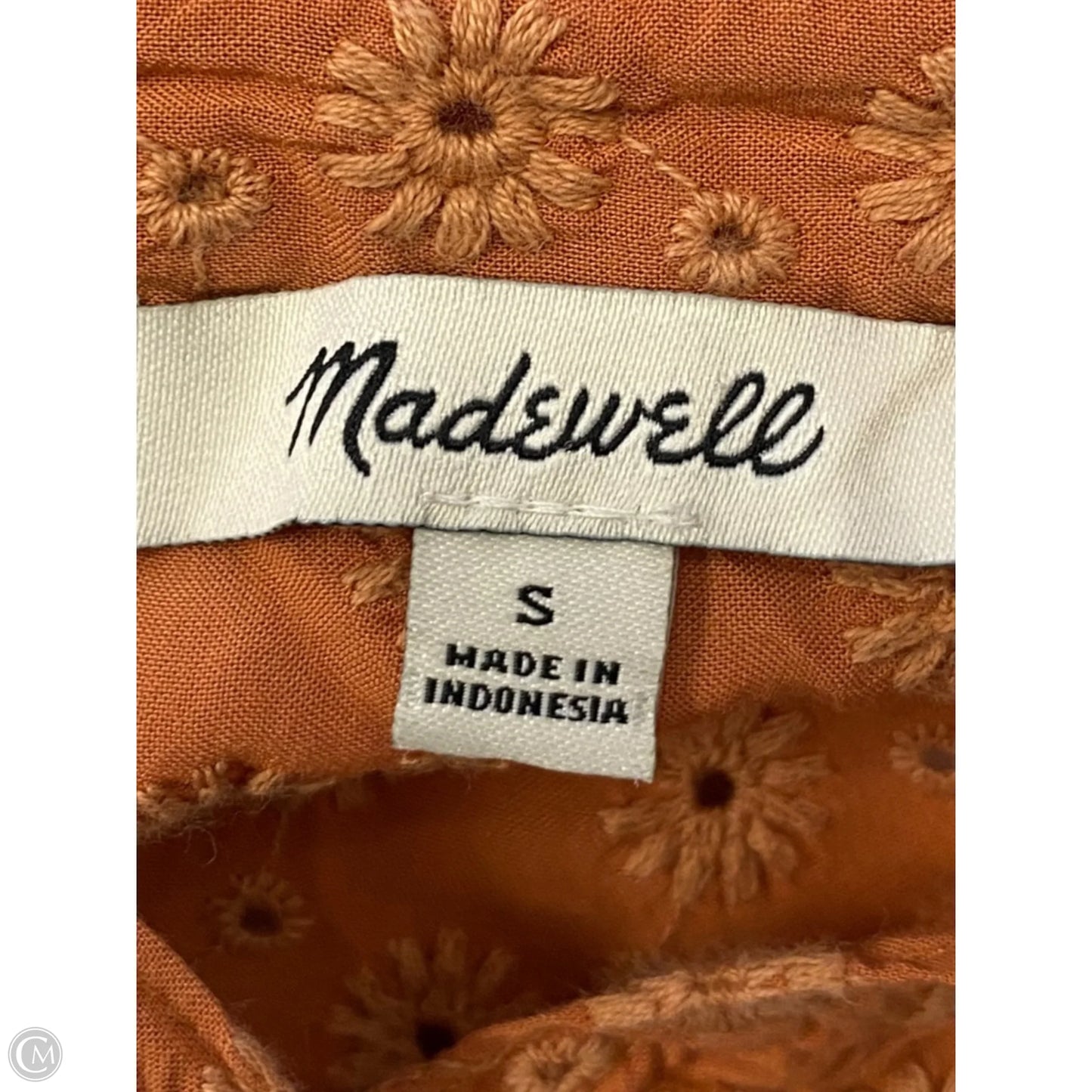 Top Short Sleeve By Madewell In Orange, Size: S