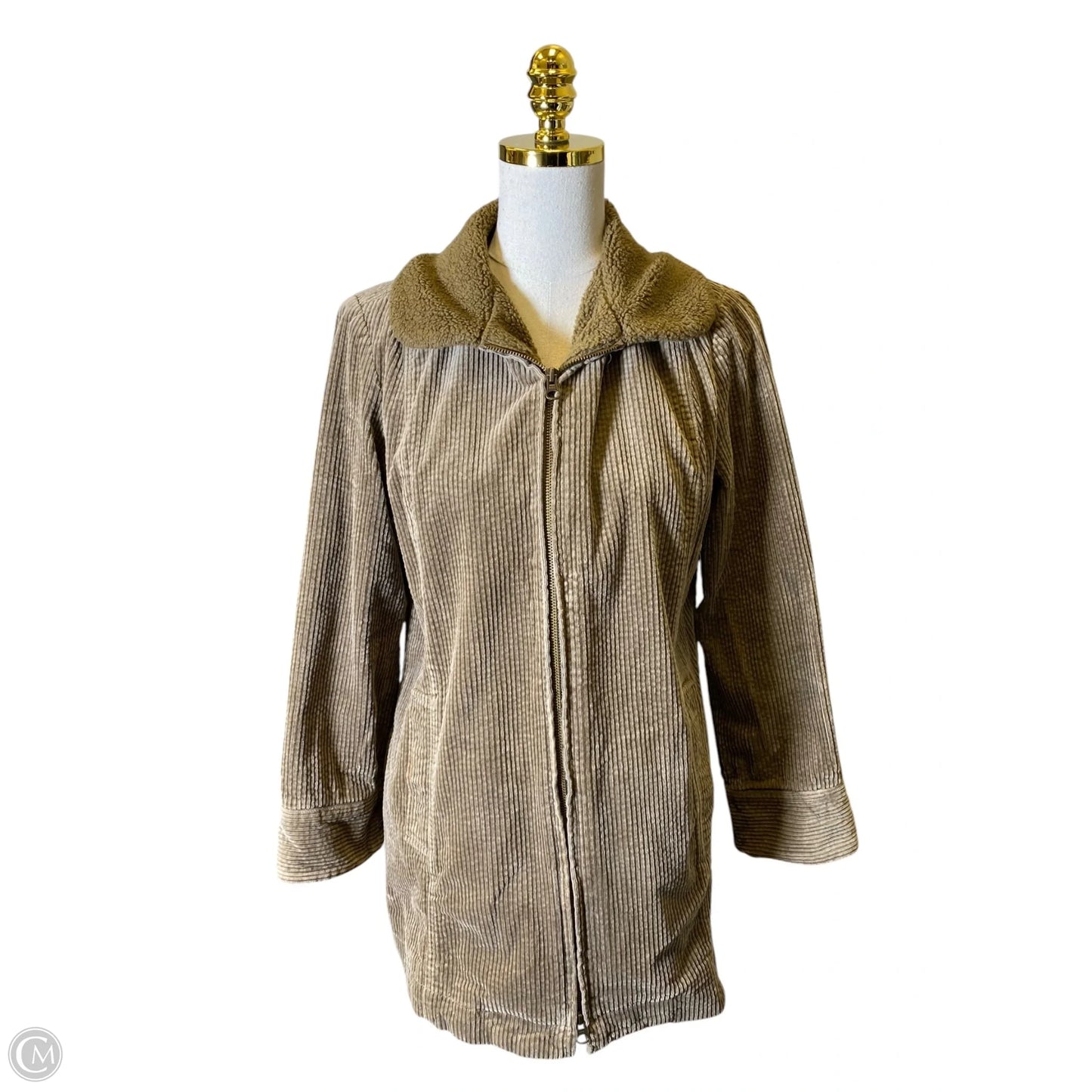 Jacket Faux Fur & Sherpa By J. Jill In Brown, Size: S