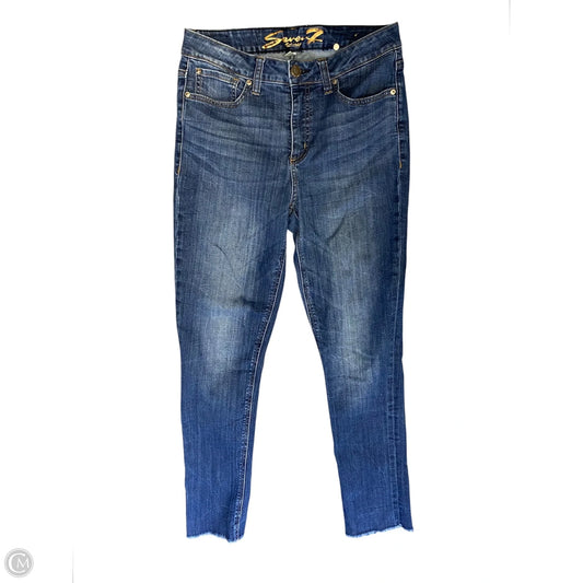 Jeans Straight By Seven 7 In Blue Denim, Size: 6