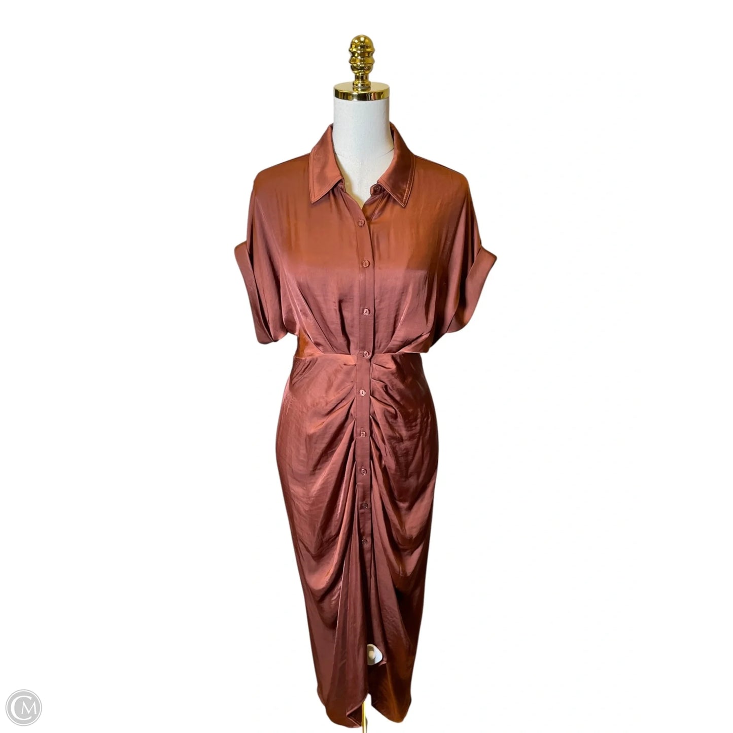 Dress Casual Midi By Steve Madden In Brown, Size: S