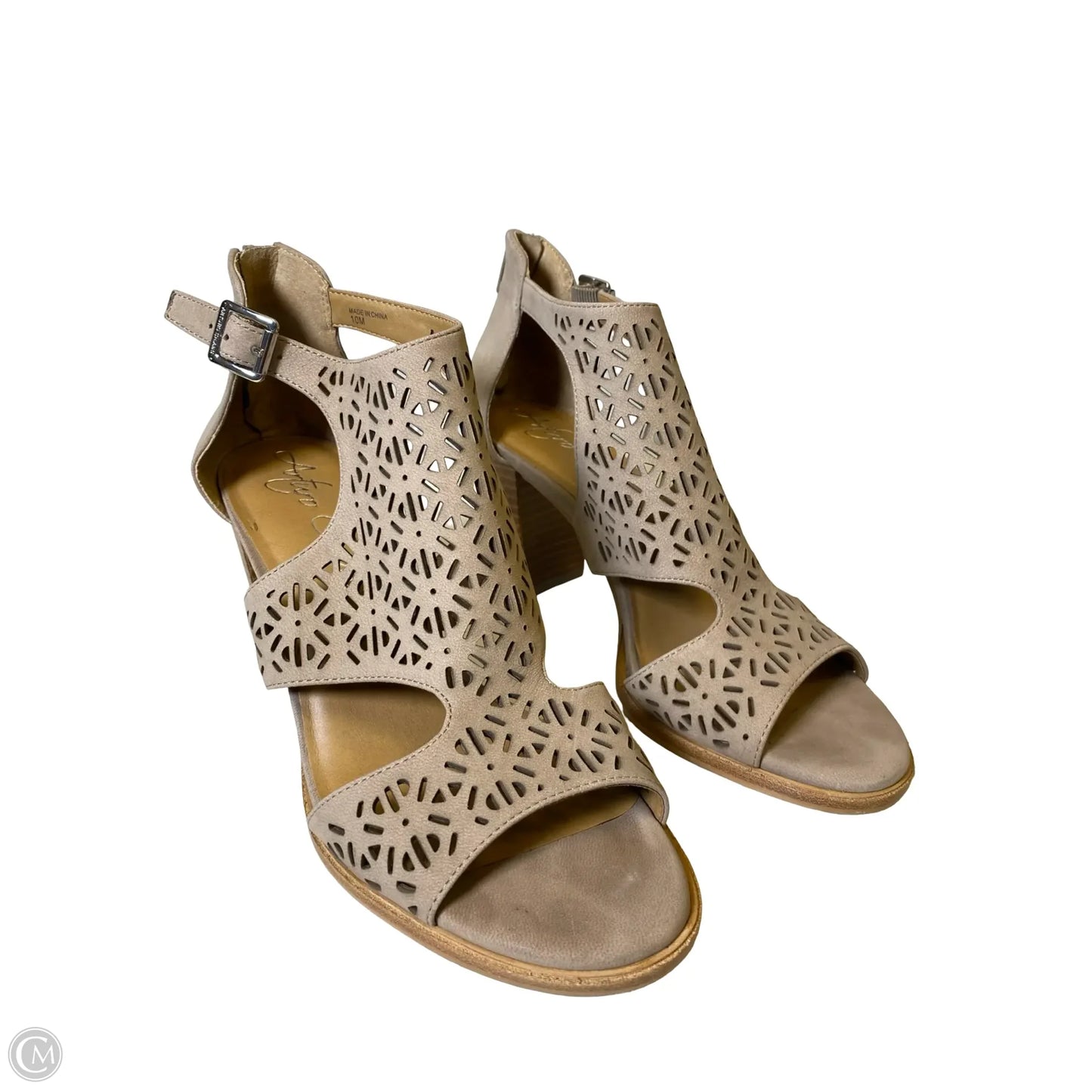 Shoes Heels Block By Arturo Chiang In Tan, Size: 10