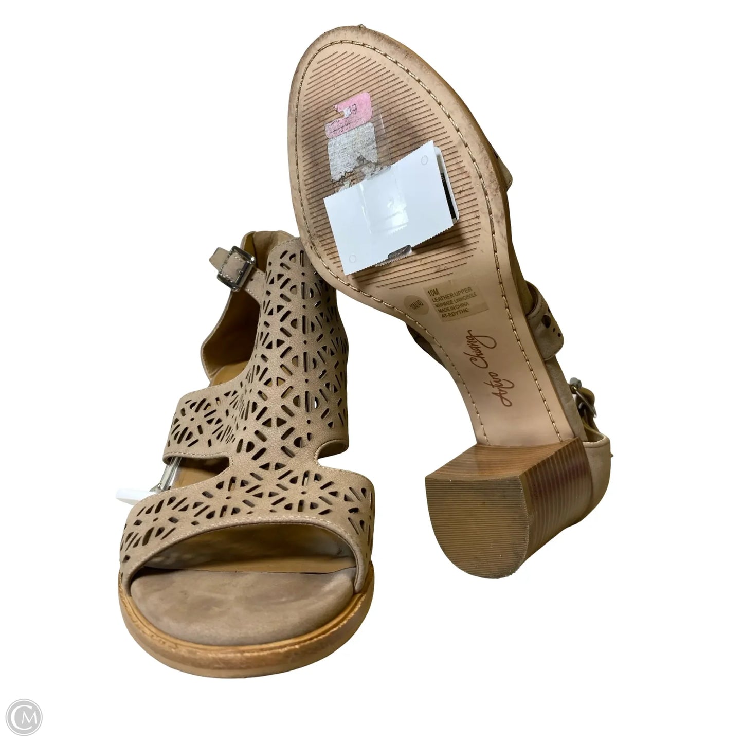 Shoes Heels Block By Arturo Chiang In Tan, Size: 10