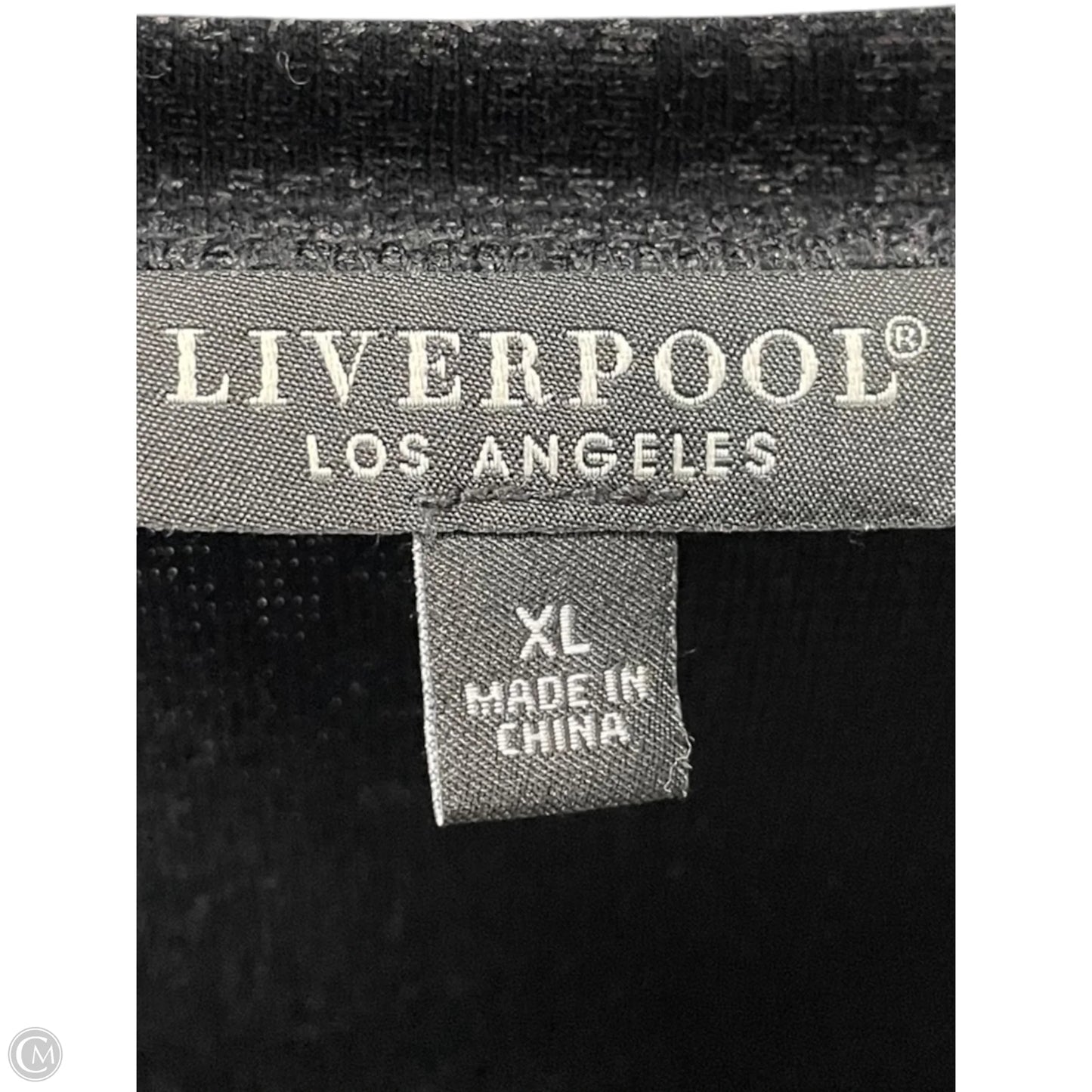 Top Long Sleeve By Liverpool In Black, Size: Xl