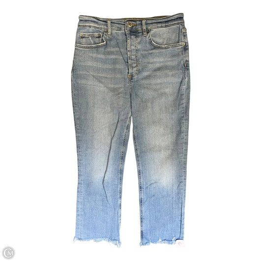 Jeans Straight By Zara In Blue Denim, Size: 8