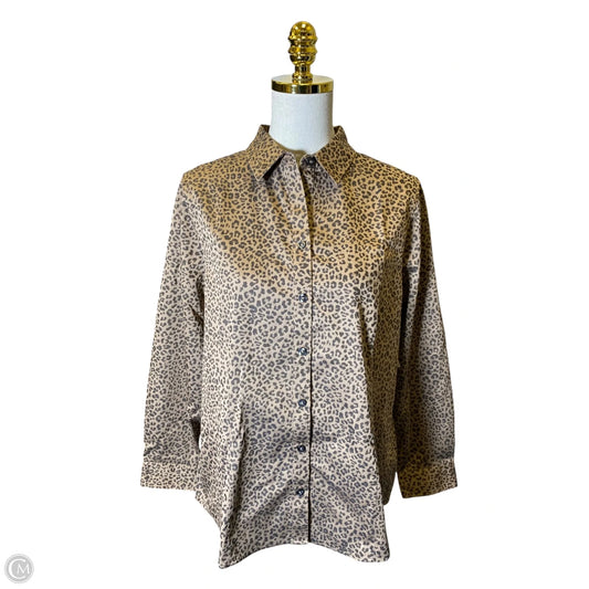 Top Long Sleeve By Chicos In Animal Print, Size: L