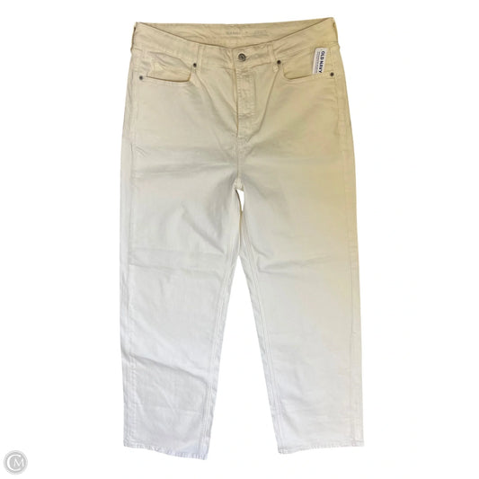 Jeans Wide Leg By Old Navy In Cream, Size: 14