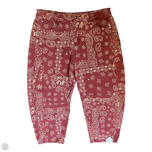 Jeans Wide Leg By Clothes Mentor In Orange & Tan, Size: Xxl