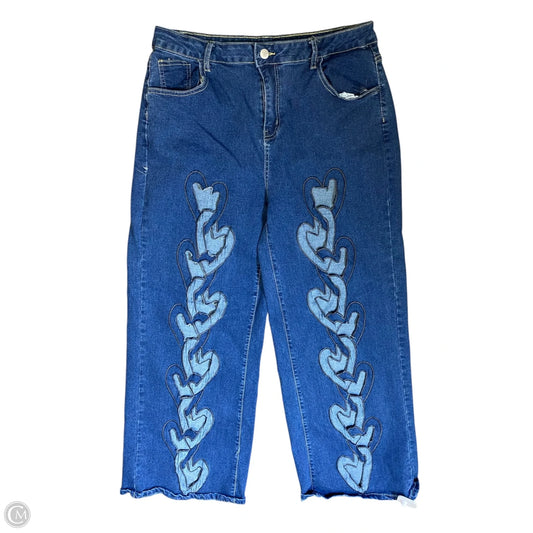Jeans Wide Leg By Clothes Mentor In Blue Denim, Size: Xxl
