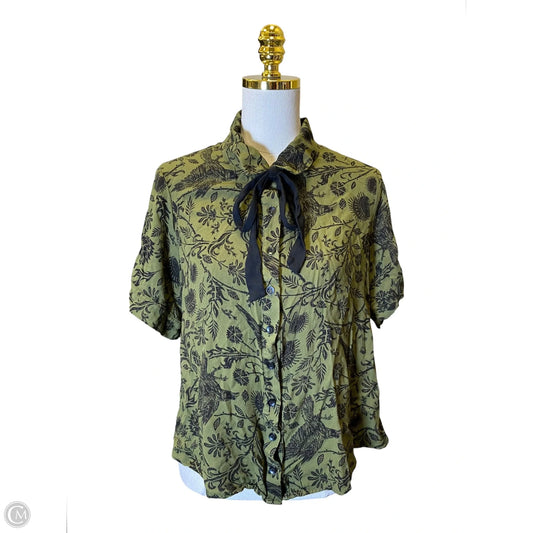 Top Short Sleeve By Clothes Mentor In Black & Green, Size: Xl
