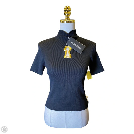 Top Short Sleeve By Clothes Mentor In Black, Size: M