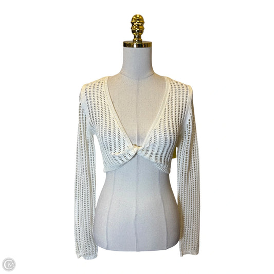 Top Long Sleeve By Clothes Mentor In Cream, Size: M