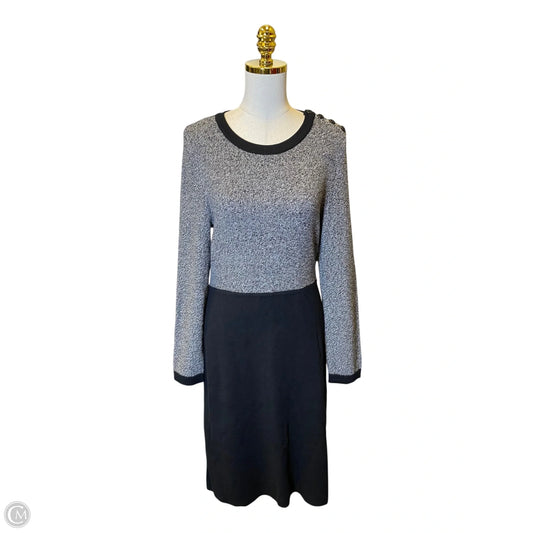 Dress Sweater By Talbots In Black & Grey, Size: M