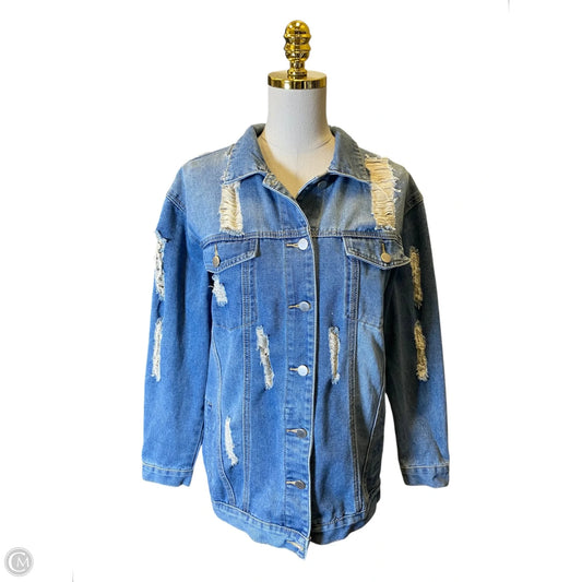 Jacket Denim By Clothes Mentor In Blue Denim, Size: M