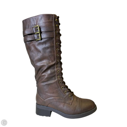 Boots Knee Flats By Dream Pairs In Brown, Size: 8.5