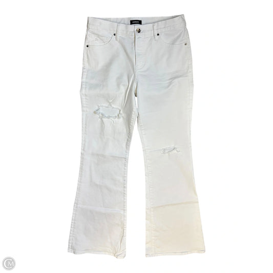 Jeans Flared By Express In White, Size: 8