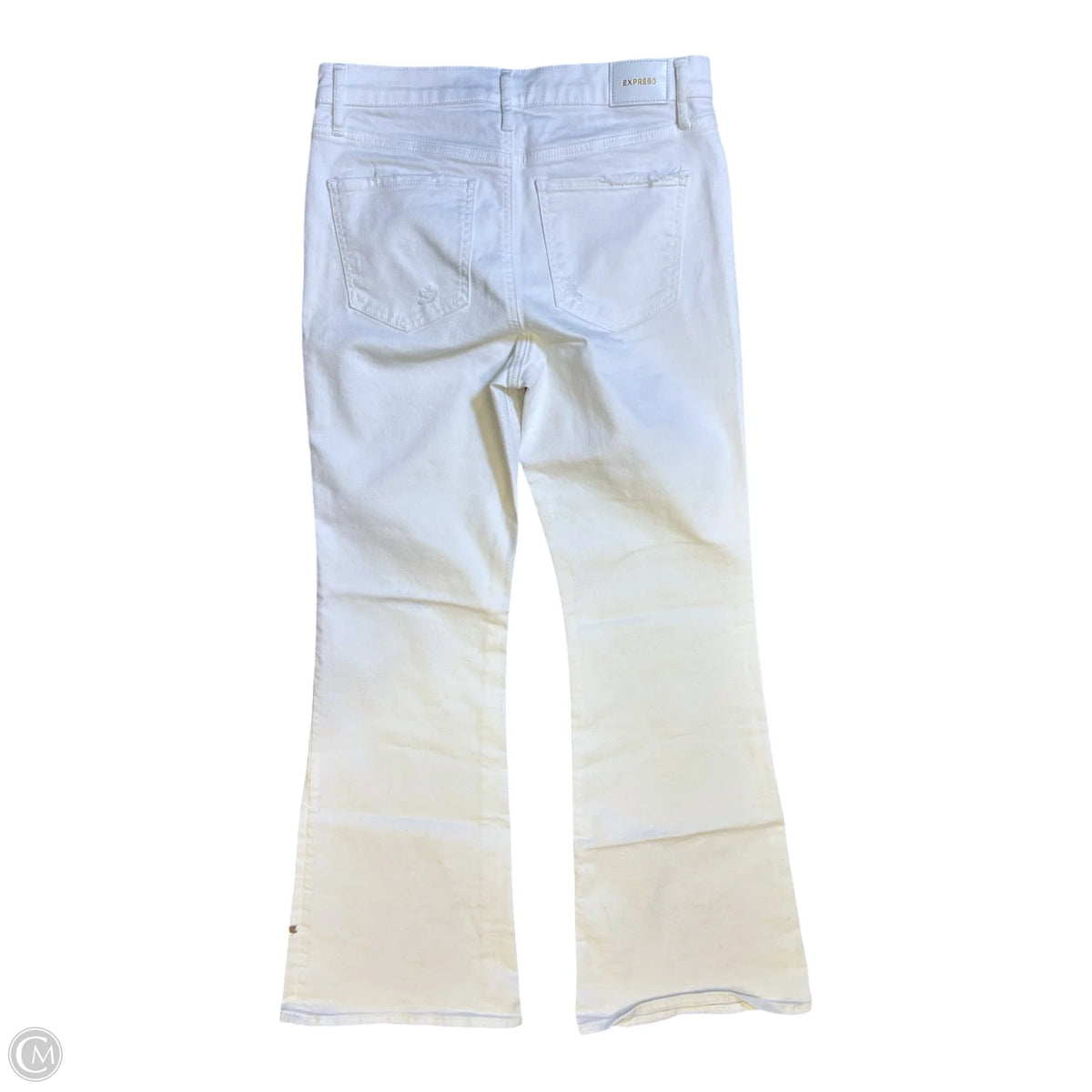 Jeans Flared By Express In White, Size: 8