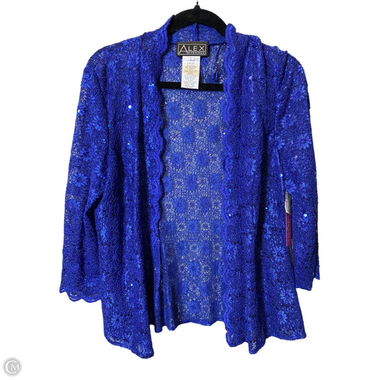 Cardigan By Alex Evenings In Blue, Size: L