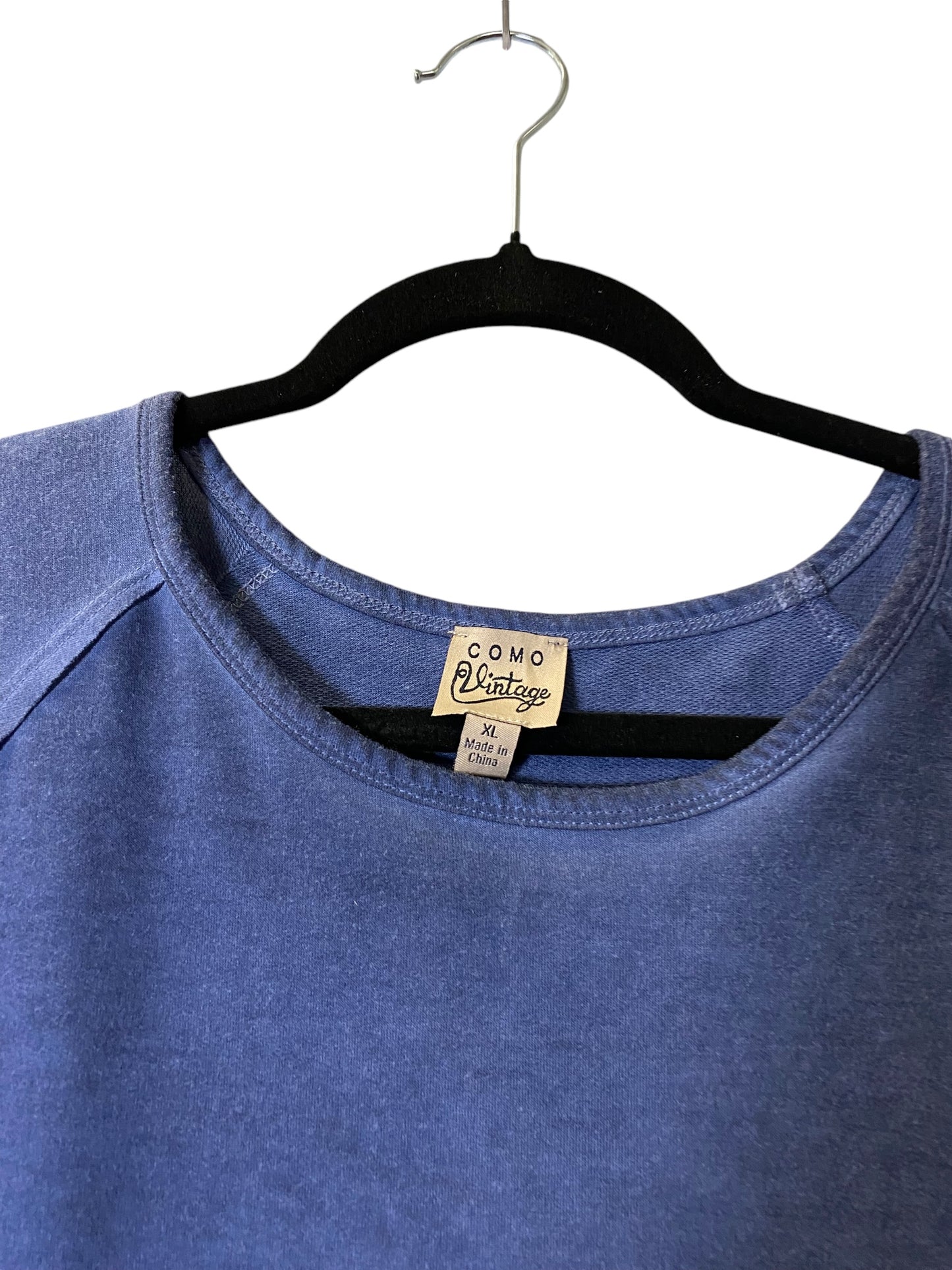 Top Long Sleeve Basic By Como Vintage In Blue, Size: Xl