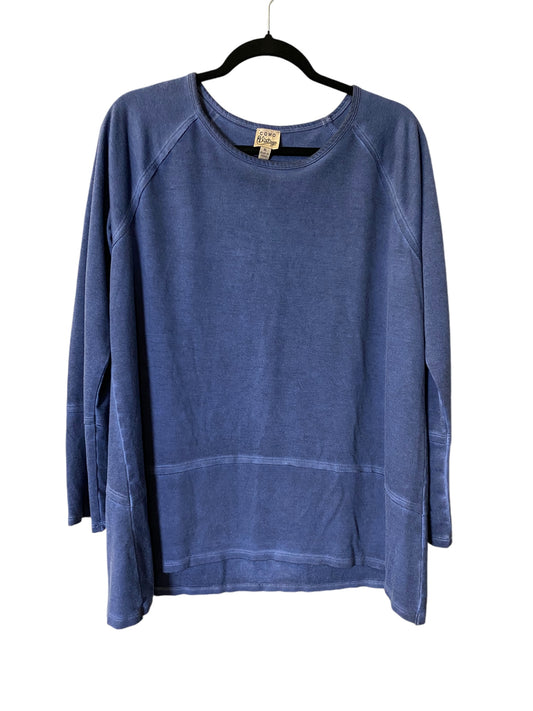 Top Long Sleeve Basic By Como Vintage In Blue, Size: Xl