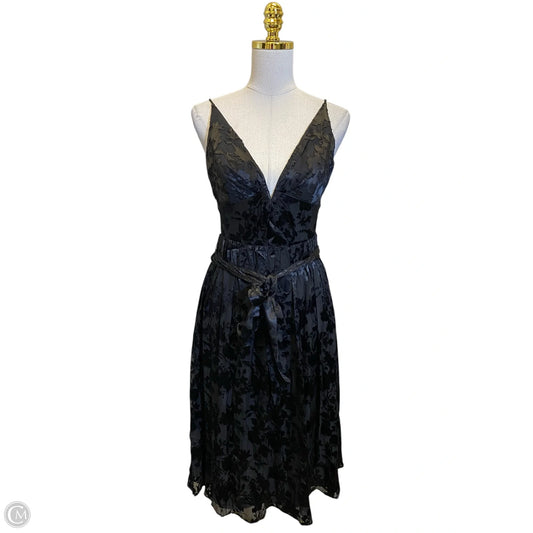Dress Casual Midi By White House Black Market In Black, Size: 4p