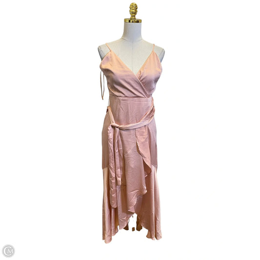 Dress Casual Midi By Express In Peach, Size: S