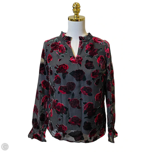 Top Long Sleeve By Talbots In Floral Print, Size: Xs