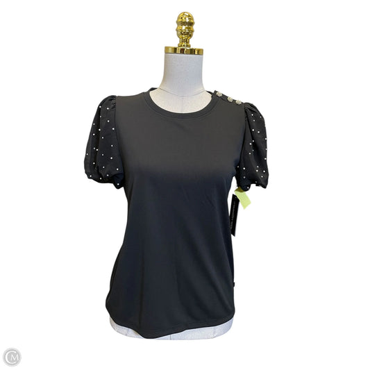 Top Short Sleeve Designer By Karl Lagerfeld In Black, Size: Xs
