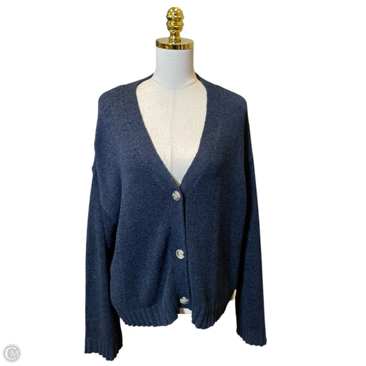 Sweater Cardigan By Loft In Navy, Size: Xl