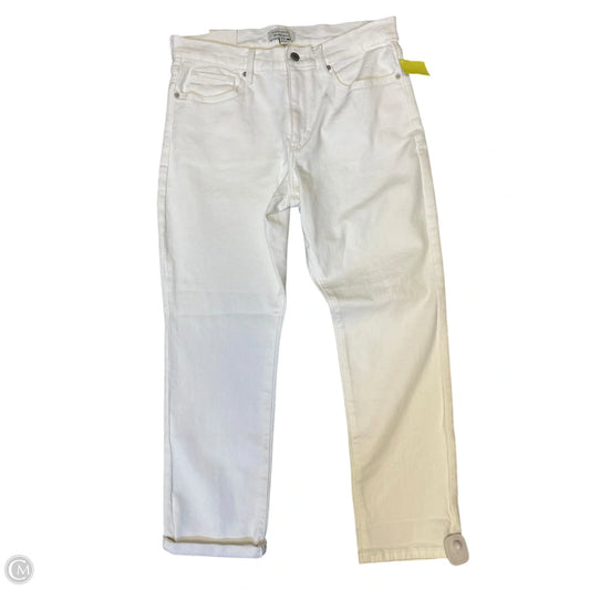 Jeans Straight By Banana Republic In White, Size: 10