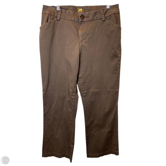 Jeans Straight By Lee In Brown, Size: 16