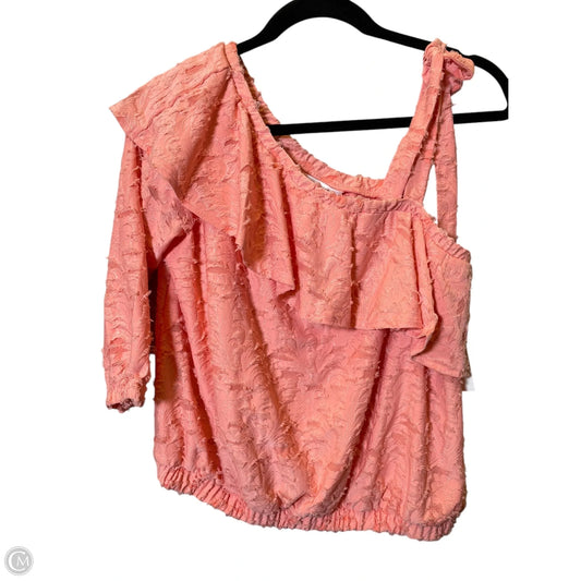Top Long Sleeve By Lc Lauren Conrad In Peach, Size: M