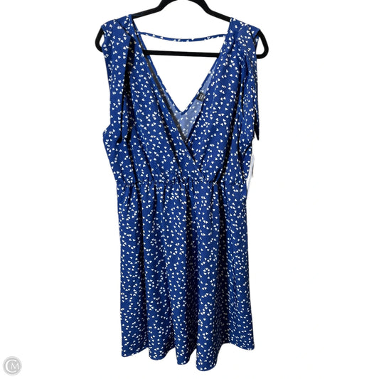 Dress Casual Midi By Shein In Blue & White, Size: 2x