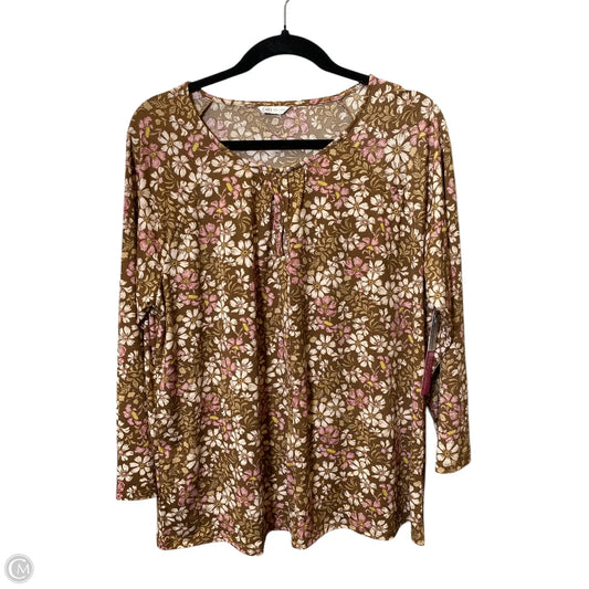 Top Long Sleeve By Cato In Multi-colored, Size: L