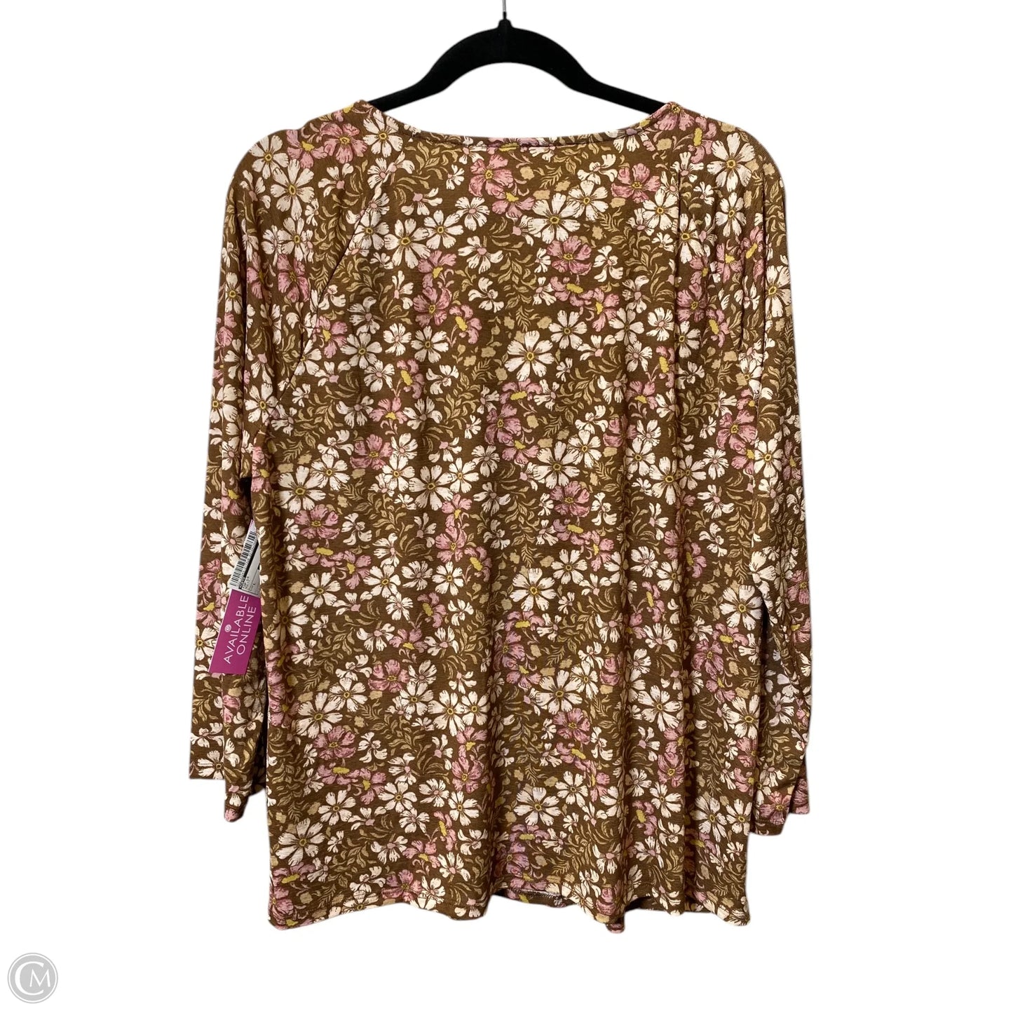 Top Long Sleeve By Cato In Multi-colored, Size: L
