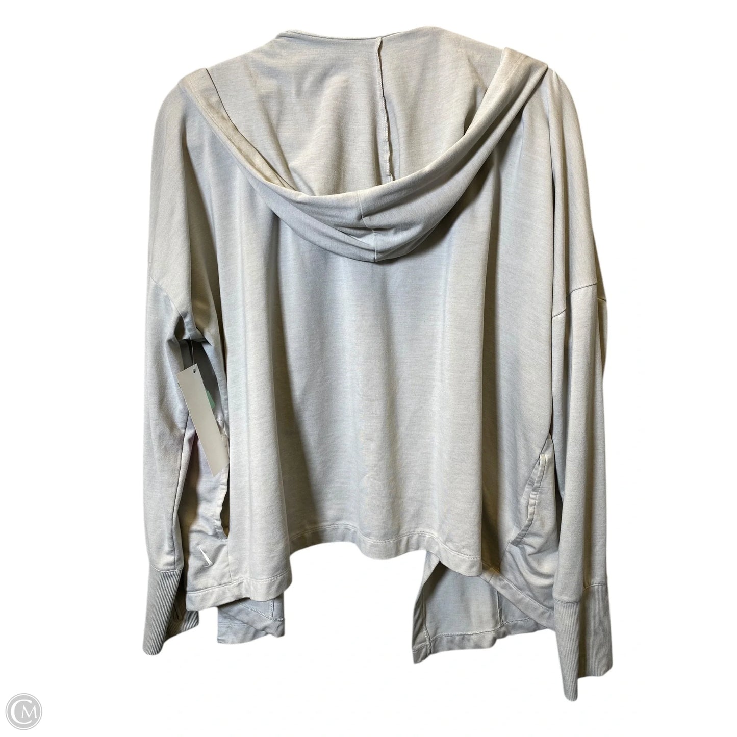 Athletic Top Long Sleeve Hoodie By Nike In Grey, Size: L