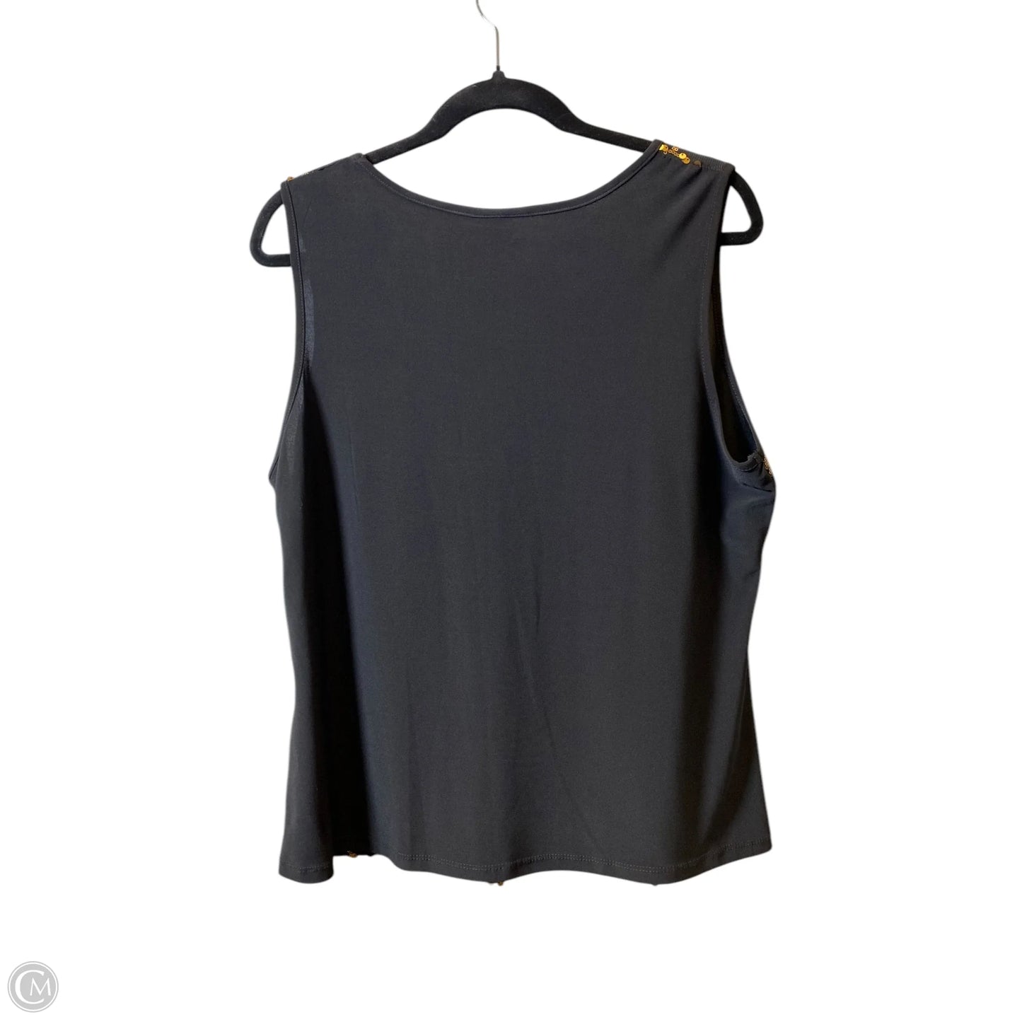 Top Sleeveless By Dressbarn In Black & Gold, Size: Xl