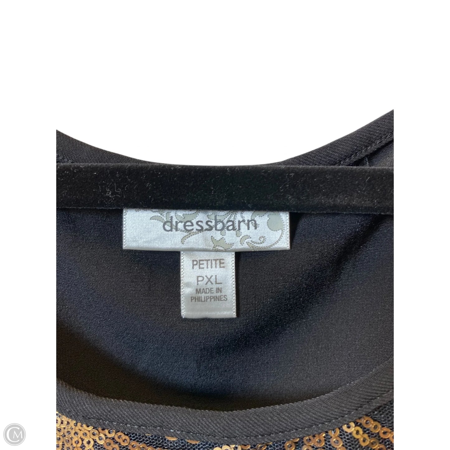 Top Sleeveless By Dressbarn In Black & Gold, Size: Xl