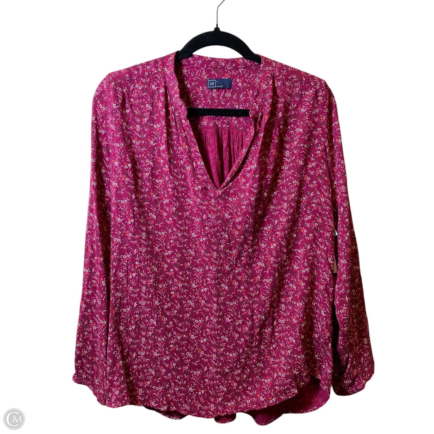 Top Long Sleeve By Gap In Floral Print, Size: S