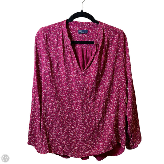 Top Long Sleeve By Gap In Floral Print, Size: S