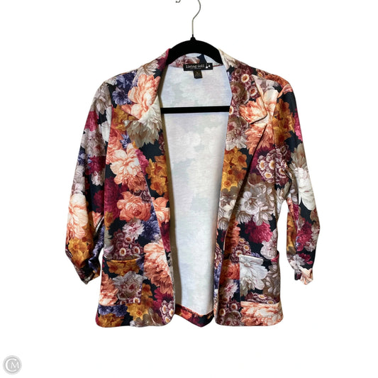 Blazer By Living Doll In Floral Print, Size: L