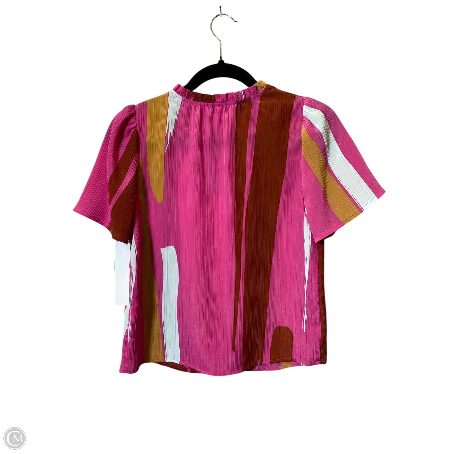 Blouse Short Sleeve By Nine West In Multi-colored, Size: Xs