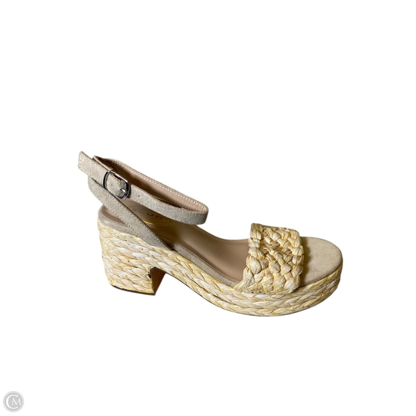 Shoes Heels Block By Scoop In Cream, Size: 9.5