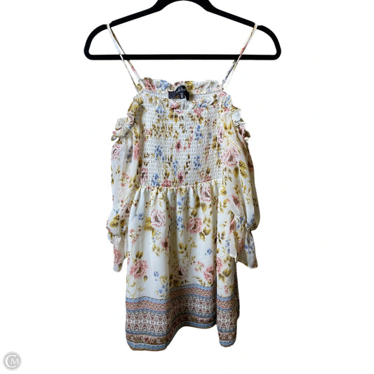 Top 3/4 Sleeve By Clothes Mentor In Floral Print, Size: M