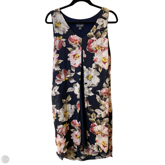 Dress Casual Midi By Connected Apparel In Floral Print, Size: M