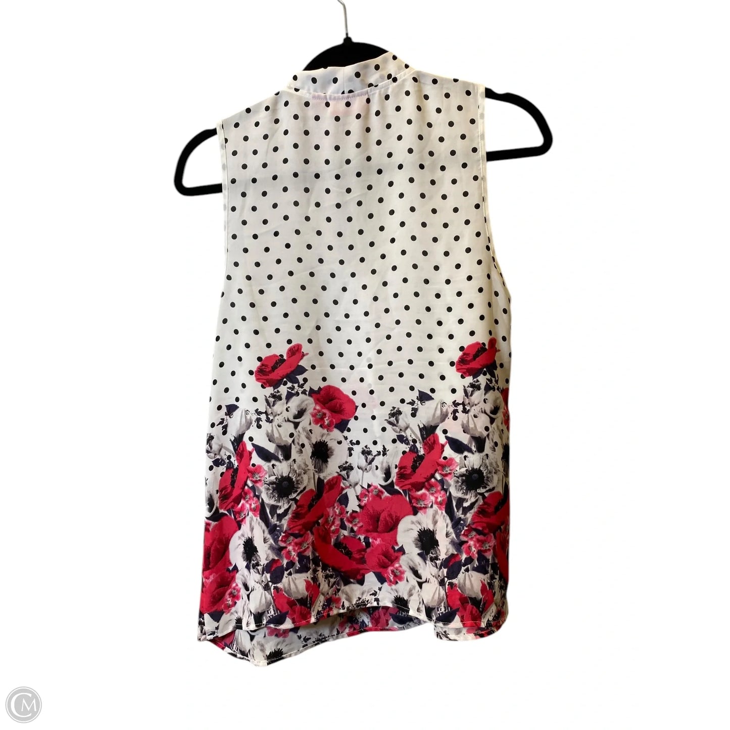 Top Sleeveless By Elle In Polkadot Pattern, Size: M