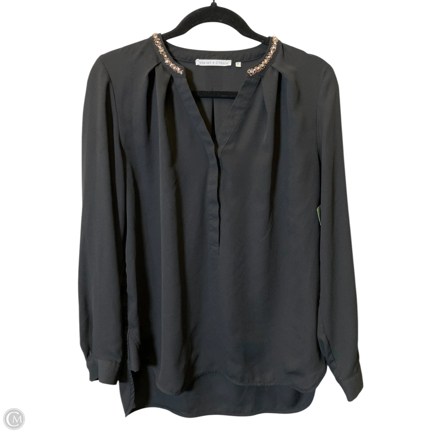 Top Long Sleeve By Violet And Claire In Black, Size: M