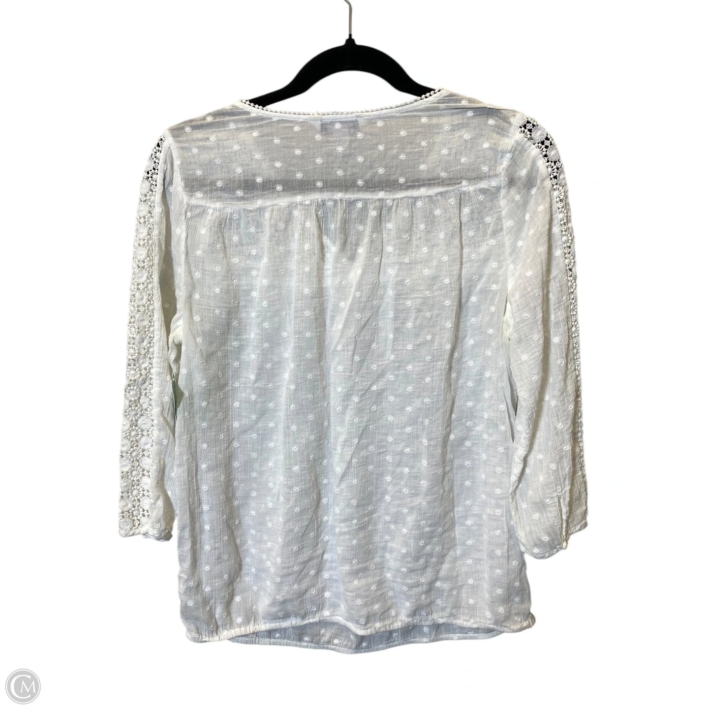Top Long Sleeve By Old Navy In White, Size: M