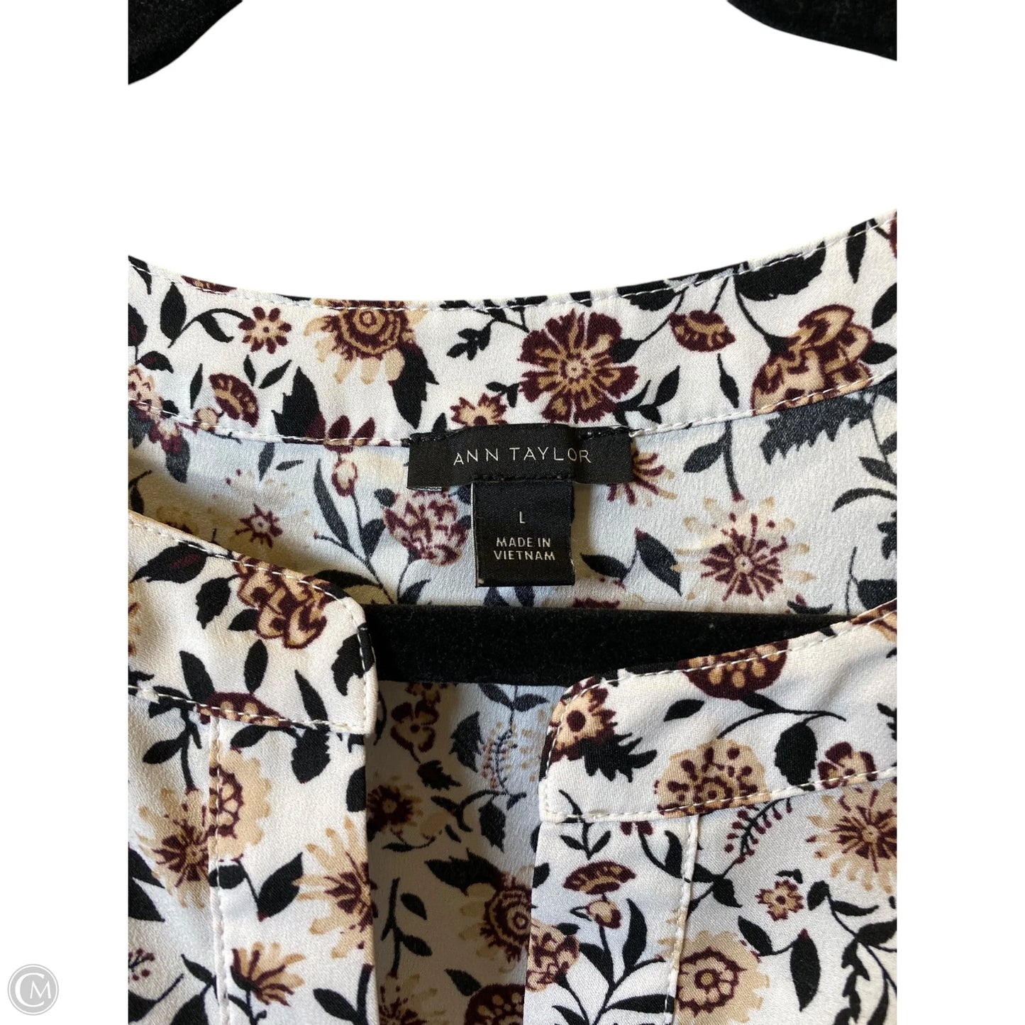 Top Long Sleeve By Ann Taylor In Floral Print, Size: L